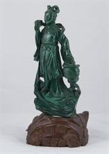 Lotto 91 - Statua in malachite