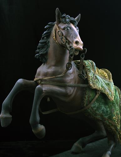 Lotto 64 - Cavallo rampante attrib. Amatucci