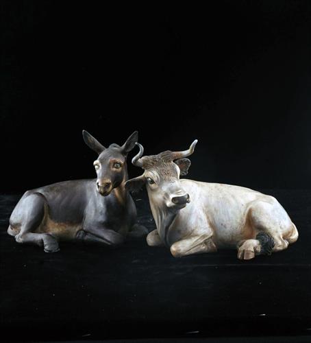 Lotto 44 - Bue e Asino accosciati